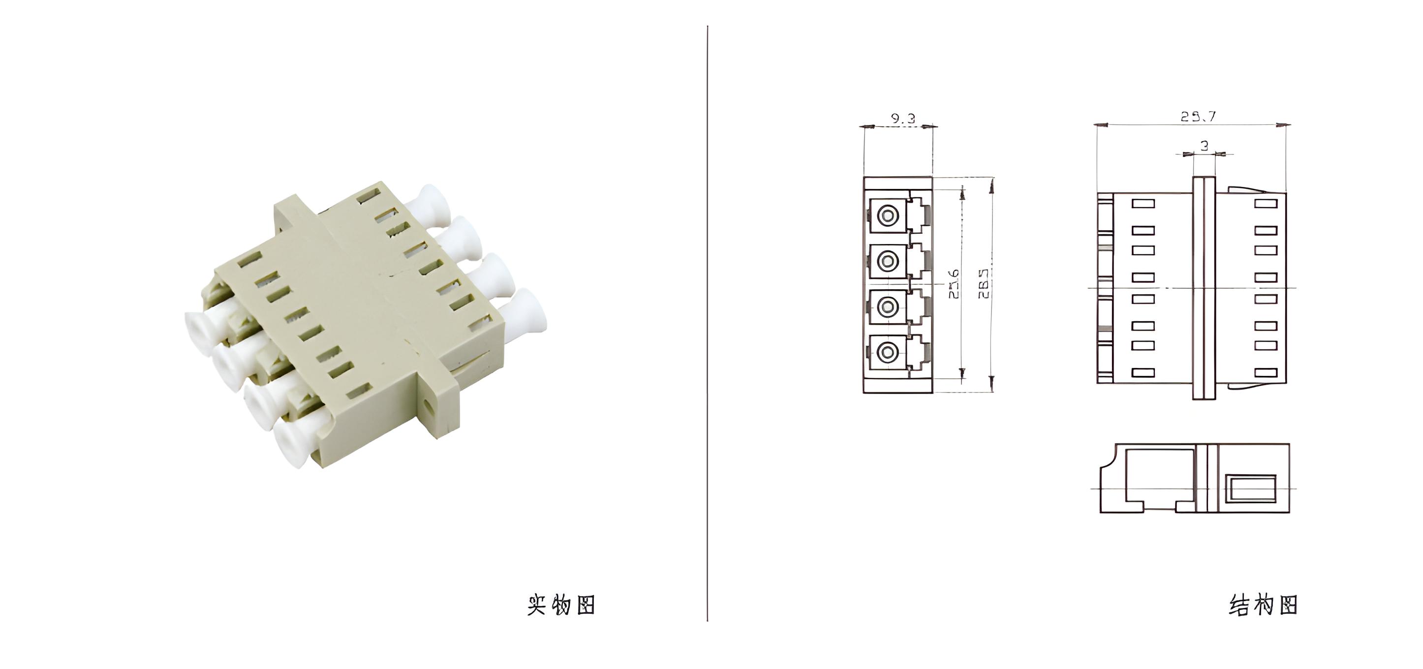 LC光纤适配器(四工)