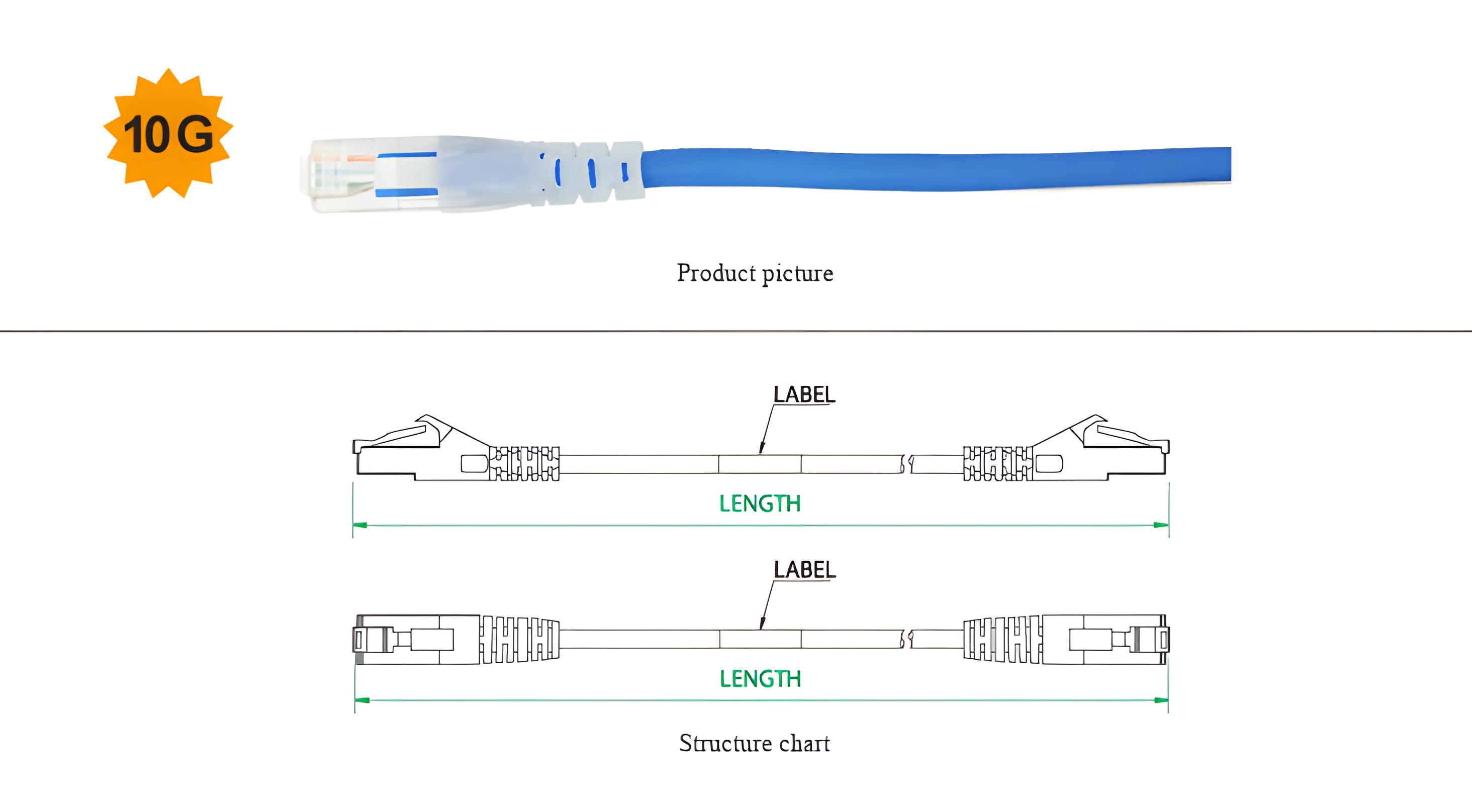 Cat 6A UTP Patch Cable